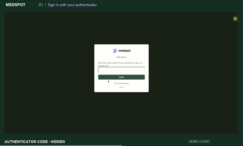 Recorded Sign in to MedSpot workflow